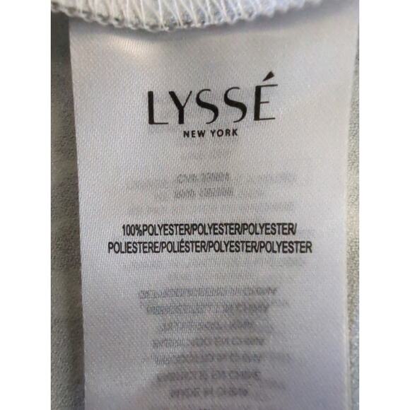 LYSSE New York Gray Black & White V Neck Short Sleeve Oversized Tunic Top Size S - Picture 4 of 7